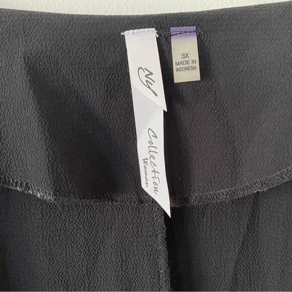 NY Collection Lightweight Poly Spandex Cardigan Style Jacket Black Size 3x - Picture 7 of 8